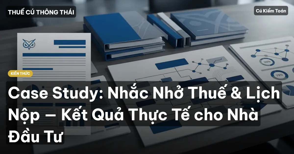 Case Study: Nhắc Nhở Thuế & Lịch Nộp — Kết Quả Thực Tế cho Nhà Đầu Tư