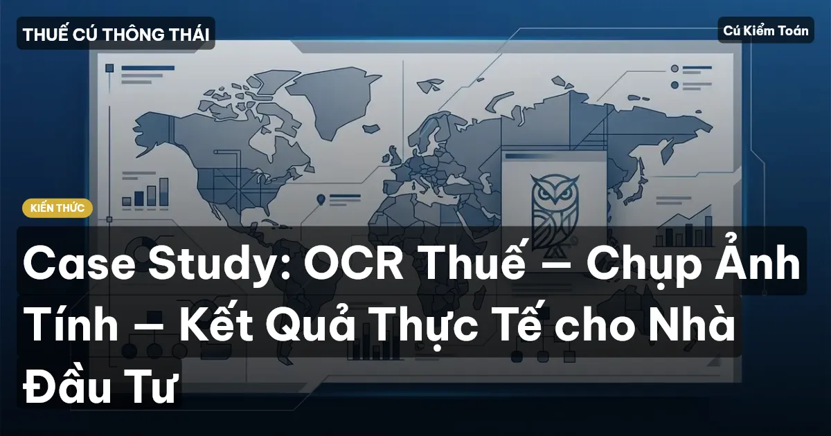 Case Study: OCR Thuế — Chụp Ảnh Tính — Kết Quả Thực Tế cho Nhà Đầu Tư
