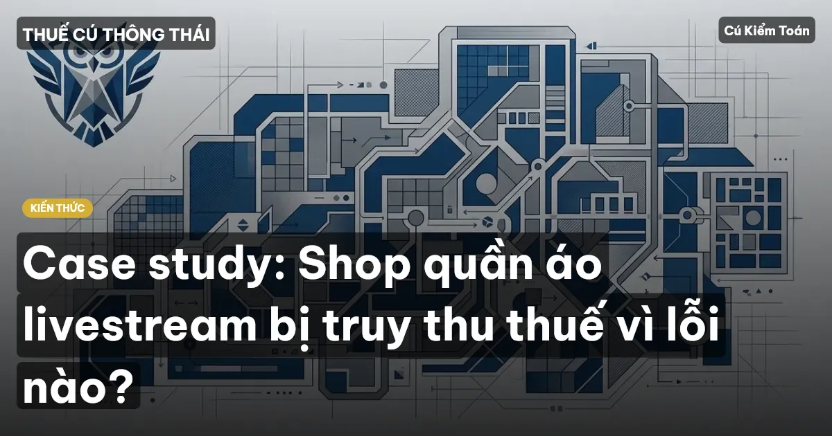 Case study: Shop quần áo livestream bị truy thu thuế vì lỗi nào?