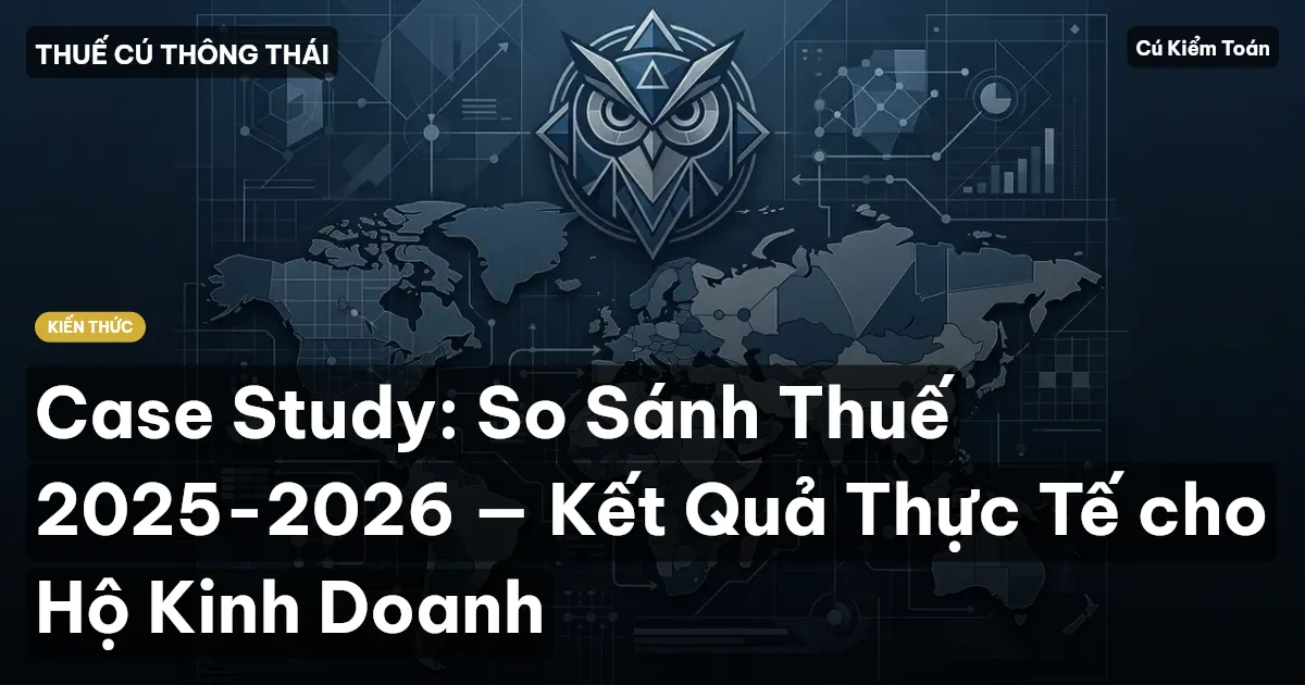 Case Study: So Sánh Thuế 2025-2026 — Kết Quả Thực Tế cho Hộ Kinh Doanh