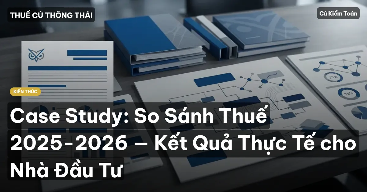 Case Study: So Sánh Thuế 2025-2026 — Kết Quả Thực Tế cho Nhà Đầu Tư