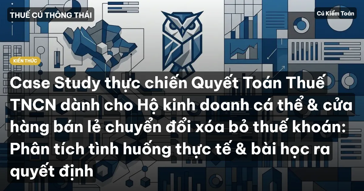 Case Study thực chiến Quyết Toán Thuế TNCN dành cho Hộ kinh doanh cá thể & cửa hàng bán lẻ chuyển đổi xóa bỏ thuế khoán: Phân tích tình huống thực tế & bài học ra quyết định
