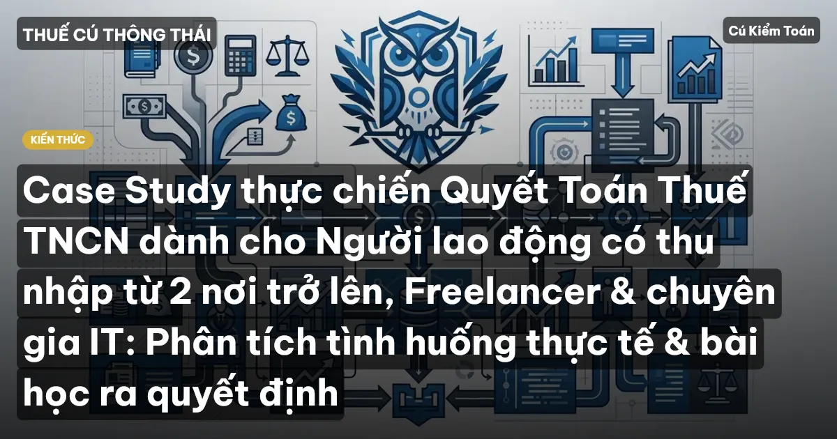 Case Study thực chiến Quyết Toán Thuế TNCN dành cho Người lao động có thu nhập từ 2 nơi trở lên, Freelancer & chuyên gia IT: Phân tích tình huống thực tế & bài học ra quyết định