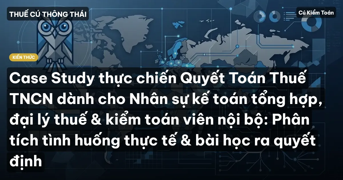 Case Study thực chiến Quyết Toán Thuế TNCN dành cho Nhân sự kế toán tổng hợp, đại lý thuế & kiểm toán viên nội bộ: Phân tích tình huống thực tế & bài học ra quyết định