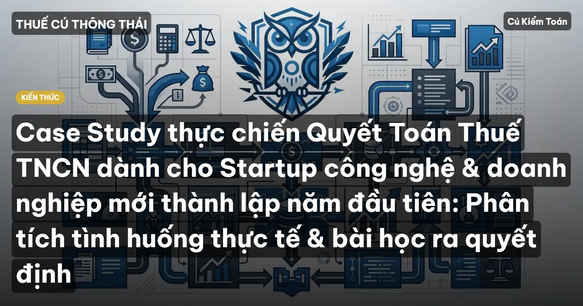 Case Study thực chiến Quyết Toán Thuế TNCN dành cho Startup công nghệ & doanh nghiệp mới thành lập năm đầu tiên: Phân tích tình huống thực tế & bài học ra quyết định