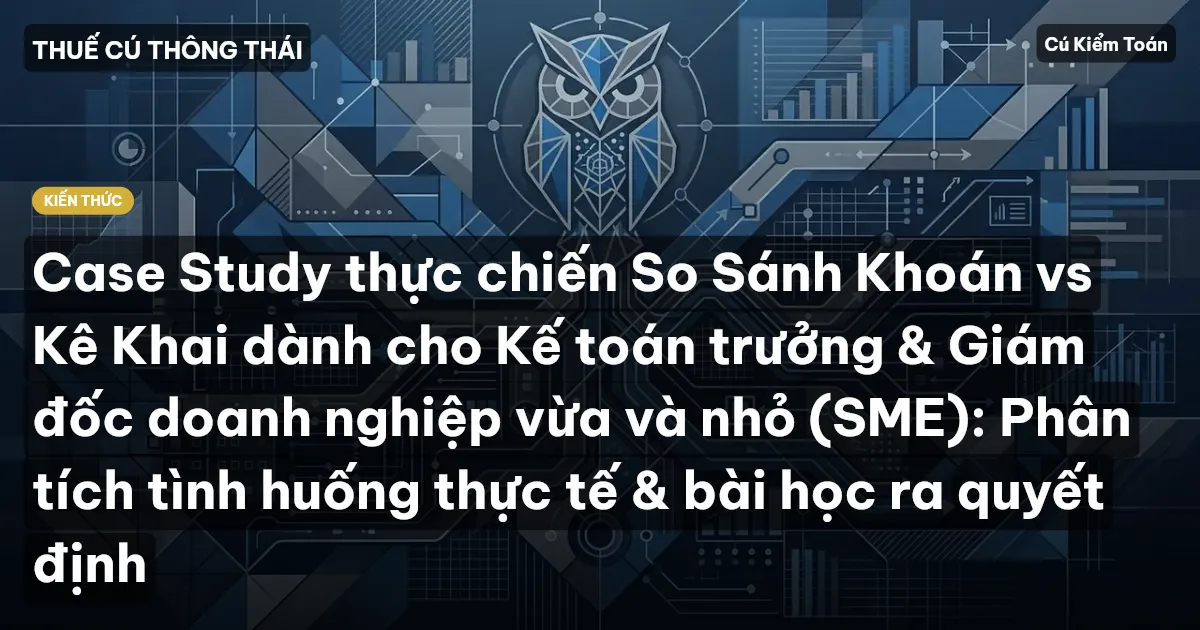 Case Study thực chiến So Sánh Khoán vs Kê Khai dành cho Kế toán trưởng & Giám đốc doanh nghiệp vừa và nhỏ (SME): Phân tích tình huống thực tế & bài học ra quyết định