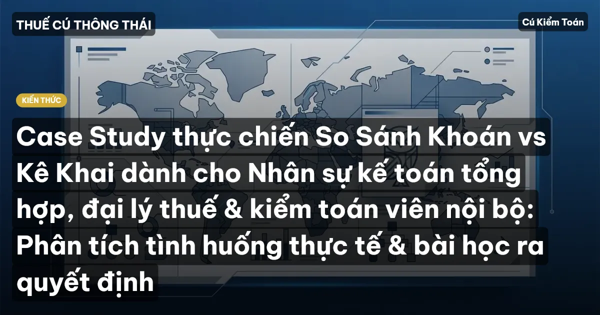 Case Study thực chiến So Sánh Khoán vs Kê Khai dành cho Nhân sự kế toán tổng hợp, đại lý thuế & kiểm toán viên nội bộ: Phân tích tình huống thực tế & bài học ra quyết định