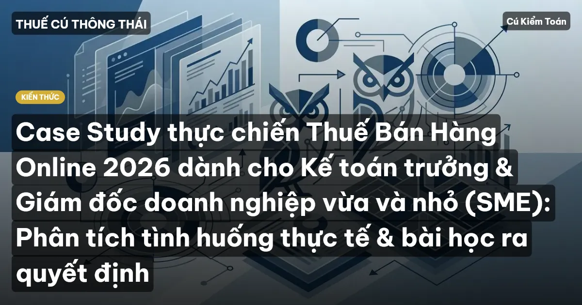 Case Study thực chiến Thuế Bán Hàng Online 2026 dành cho Kế toán trưởng & Giám đốc doanh nghiệp vừa và nhỏ (SME): Phân tích tình huống thực tế & bài học ra quyết định