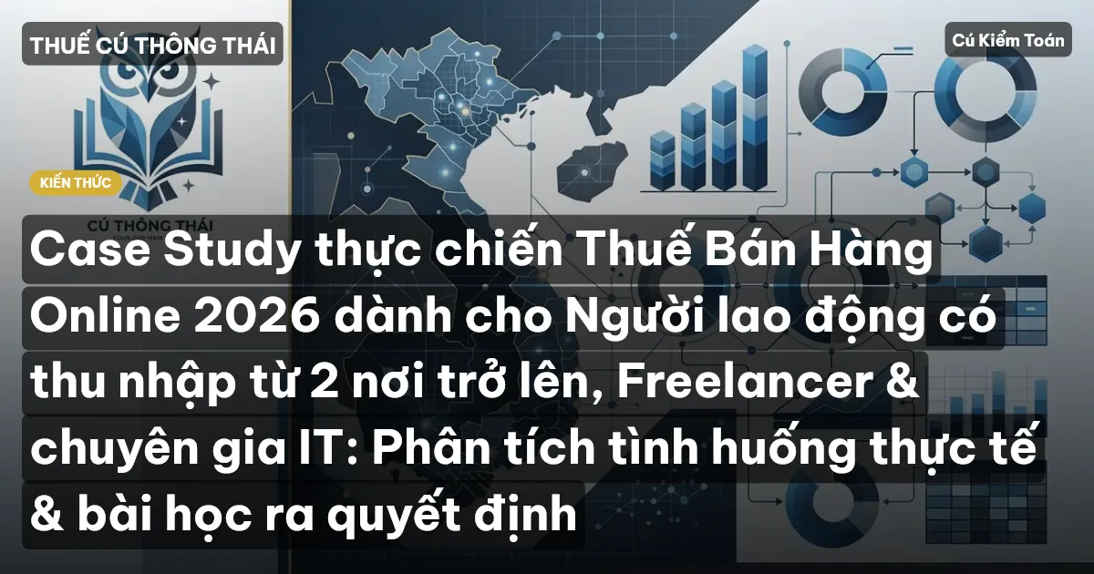 Case Study thực chiến Thuế Bán Hàng Online 2026 dành cho Người lao động có thu nhập từ 2 nơi trở lên, Freelancer & chuyên gia IT: Phân tích tình huống thực tế & bài học ra quyết định