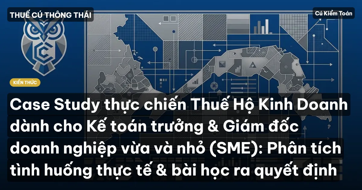 Case Study thực chiến Thuế Hộ Kinh Doanh dành cho Kế toán trưởng & Giám đốc doanh nghiệp vừa và nhỏ (SME): Phân tích tình huống thực tế & bài học ra quyết định