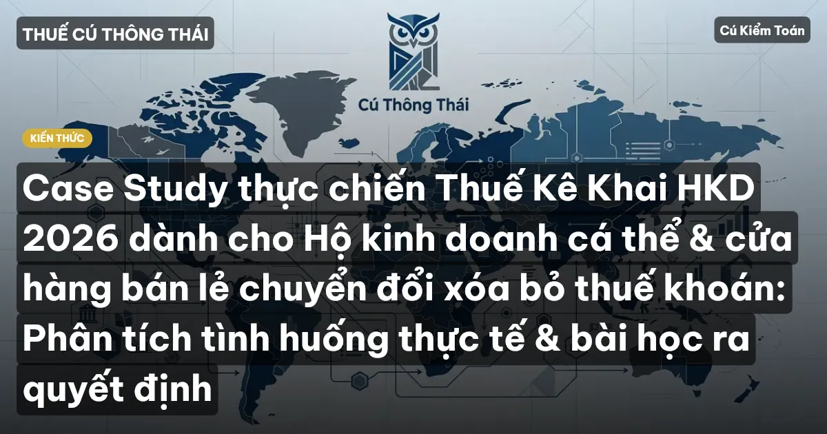 Case Study thực chiến Thuế Kê Khai HKD 2026 dành cho Hộ kinh doanh cá thể & cửa hàng bán lẻ chuyển đổi xóa bỏ thuế khoán: Phân tích tình huống thực tế & bài học ra quyết định