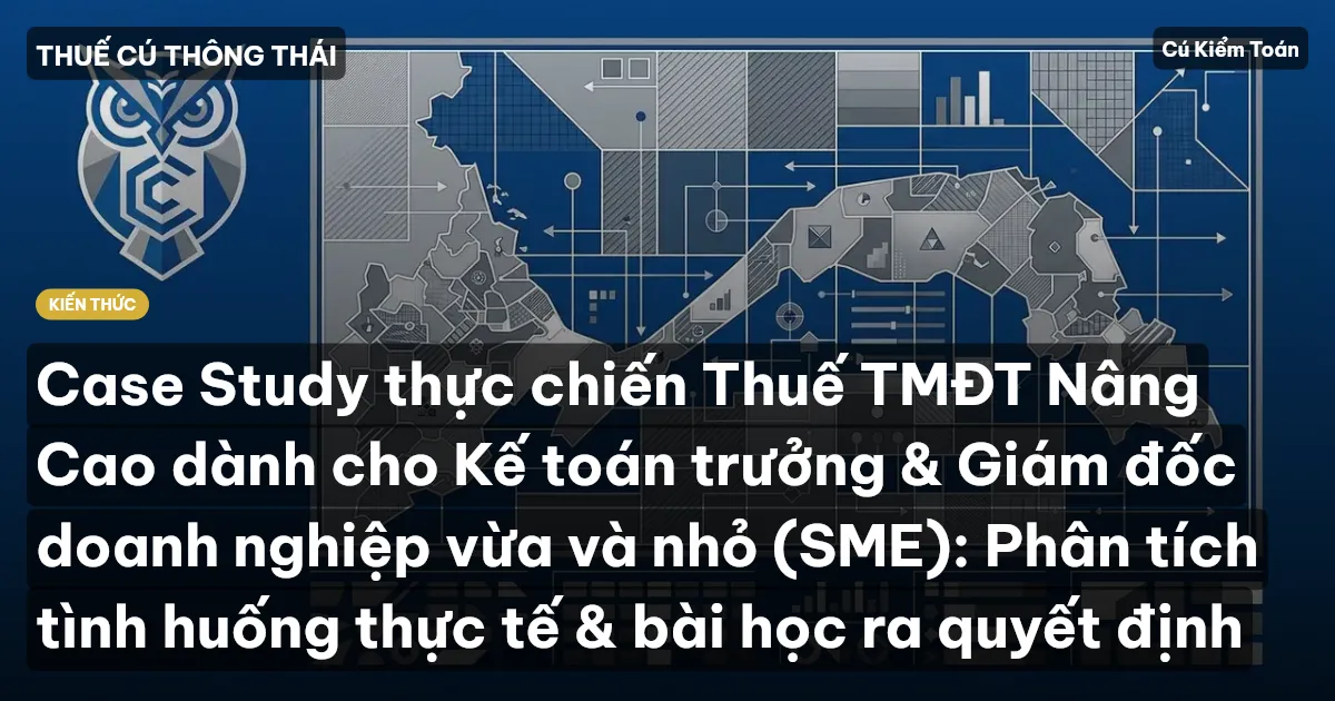 Case Study thực chiến Thuế TMĐT Nâng Cao dành cho Kế toán trưởng & Giám đốc doanh nghiệp vừa và nhỏ (SME): Phân tích tình huống thực tế & bài học ra quyết định