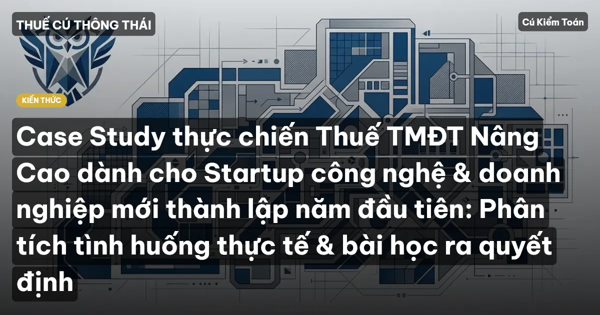 Case Study thực chiến Thuế TMĐT Nâng Cao dành cho Startup công nghệ & doanh nghiệp mới thành lập năm đầu tiên: Phân tích tình huống thực tế & bài học ra quyết định