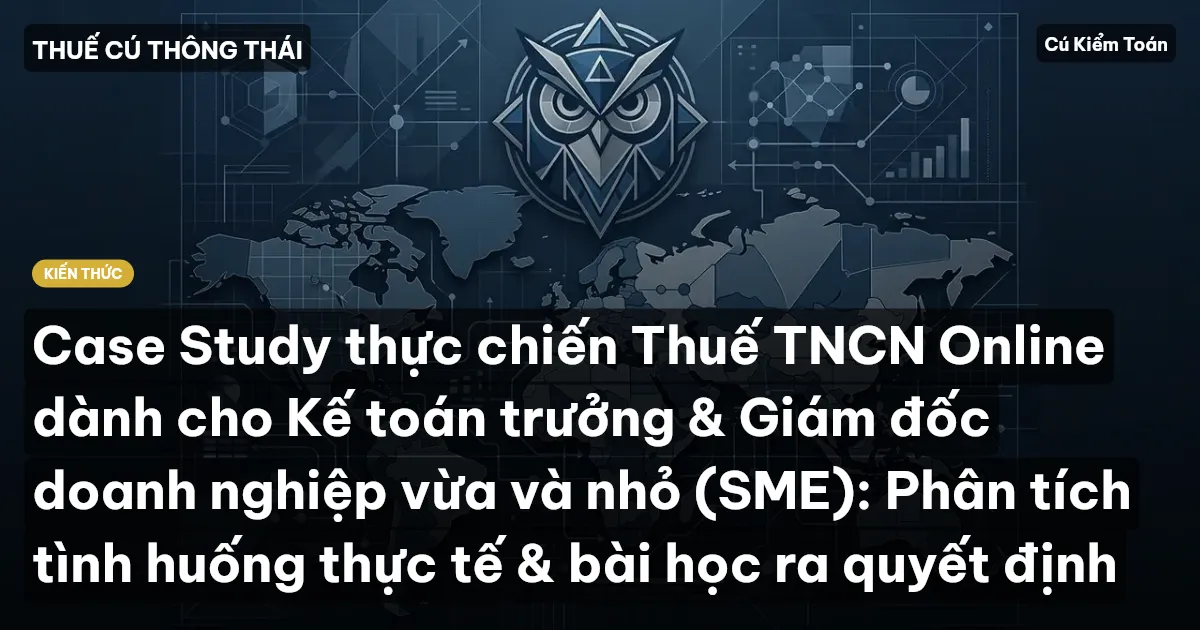 Case Study thực chiến Thuế TNCN Online dành cho Kế toán trưởng & Giám đốc doanh nghiệp vừa và nhỏ (SME): Phân tích tình huống thực tế & bài học ra quyết định