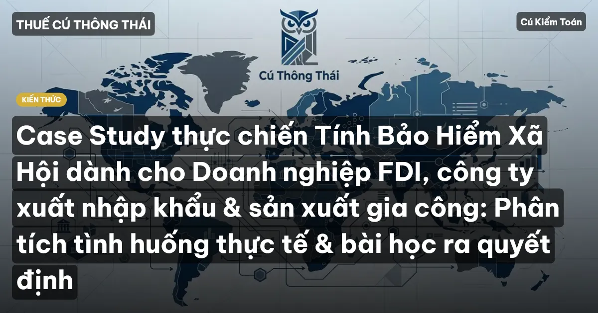 Case Study thực chiến Tính Bảo Hiểm Xã Hội dành cho Doanh nghiệp FDI, công ty xuất nhập khẩu & sản xuất gia công: Phân tích tình huống thực tế & bài học ra quyết định