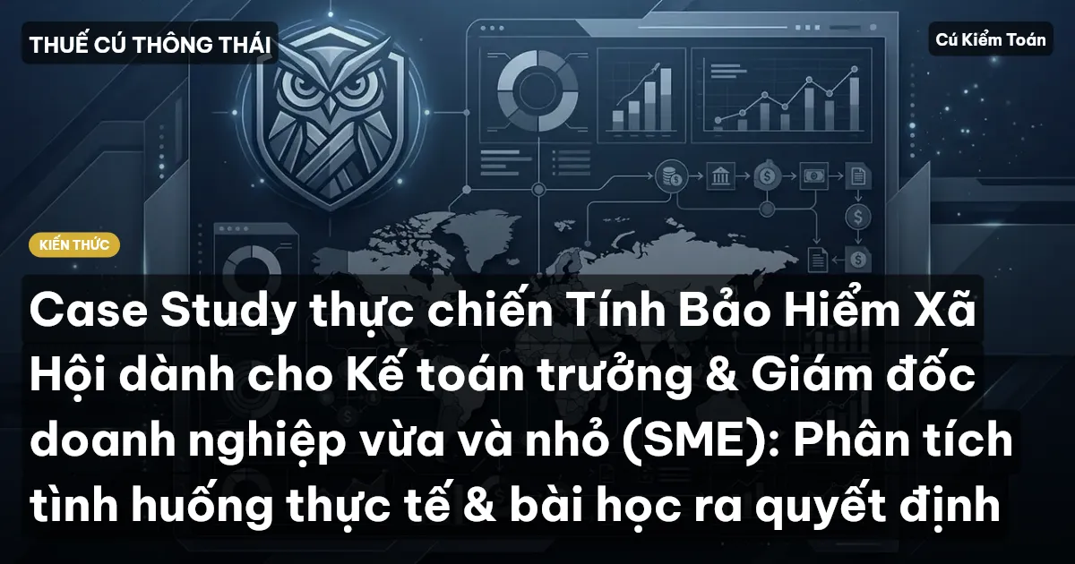 Case Study thực chiến Tính Bảo Hiểm Xã Hội dành cho Kế toán trưởng & Giám đốc doanh nghiệp vừa và nhỏ (SME): Phân tích tình huống thực tế & bài học ra quyết định