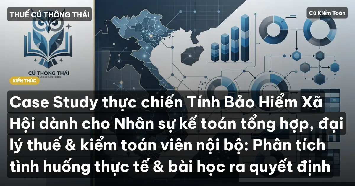 Case Study thực chiến Tính Bảo Hiểm Xã Hội dành cho Nhân sự kế toán tổng hợp, đại lý thuế & kiểm toán viên nội bộ: Phân tích tình huống thực tế & bài học ra quyết định