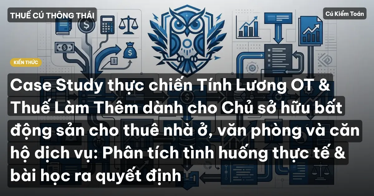 Case Study thực chiến Tính Lương OT & Thuế Làm Thêm dành cho Chủ sở hữu bất động sản cho thuê nhà ở, văn phòng và căn hộ dịch vụ: Phân tích tình huống thực tế & bài học ra quyết định