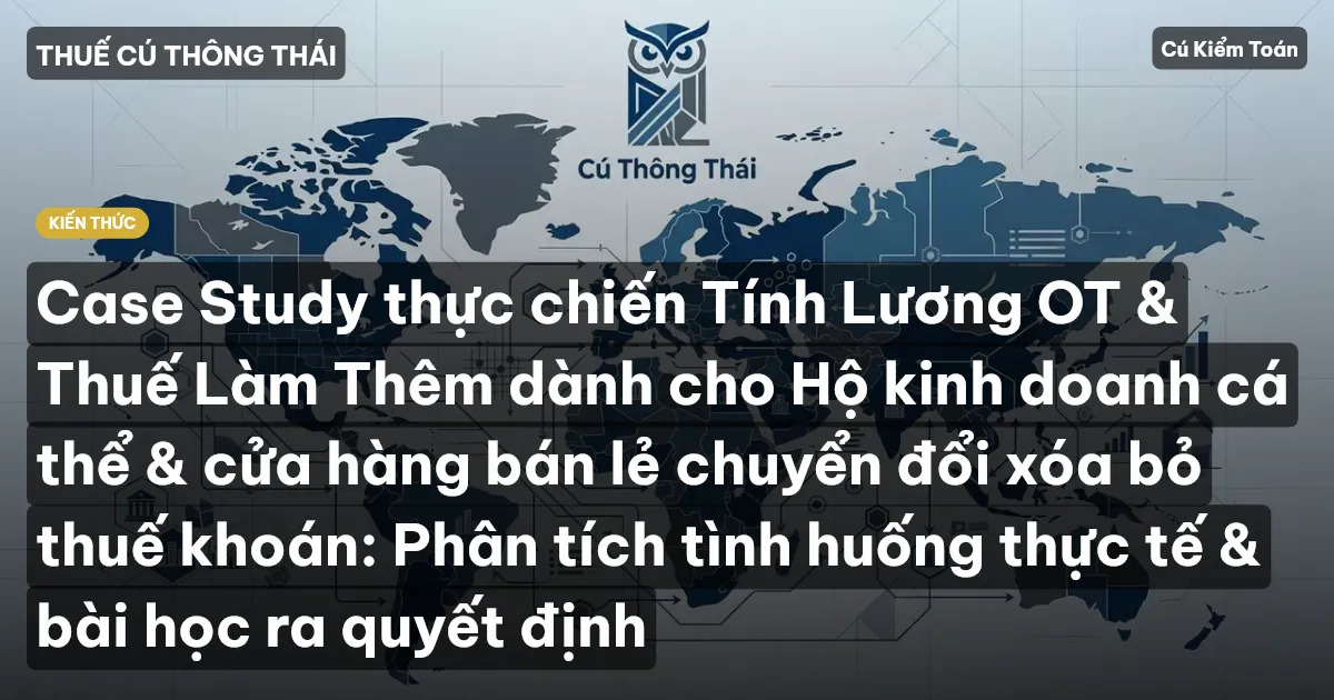 Case Study thực chiến Tính Lương OT & Thuế Làm Thêm dành cho Hộ kinh doanh cá thể & cửa hàng bán lẻ chuyển đổi xóa bỏ thuế khoán: Phân tích tình huống thực tế & bài học ra quyết định