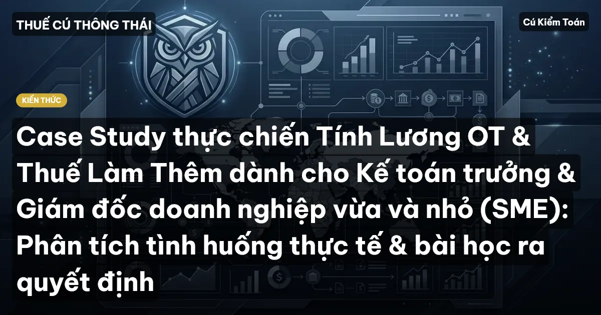 Case Study thực chiến Tính Lương OT & Thuế Làm Thêm dành cho Kế toán trưởng & Giám đốc doanh nghiệp vừa và nhỏ (SME): Phân tích tình huống thực tế & bài học ra quyết định