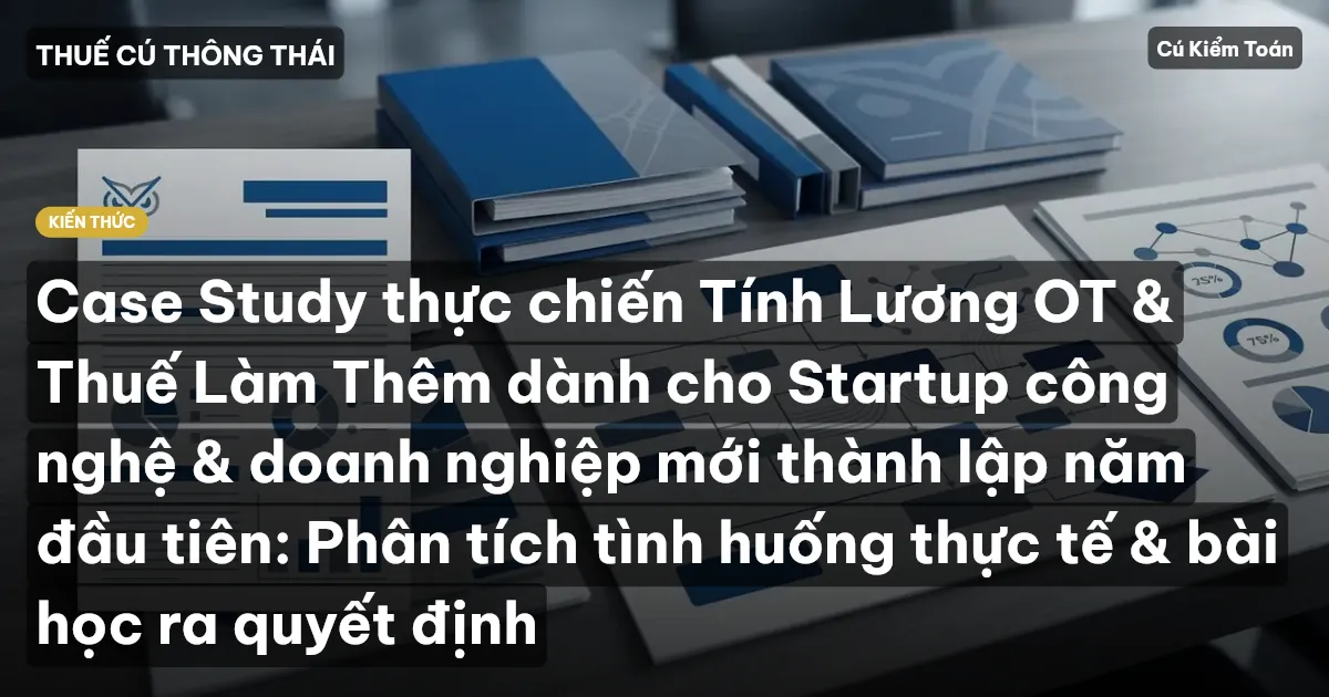 Case Study thực chiến Tính Lương OT & Thuế Làm Thêm dành cho Startup công nghệ & doanh nghiệp mới thành lập năm đầu tiên: Phân tích tình huống thực tế & bài học ra quyết định