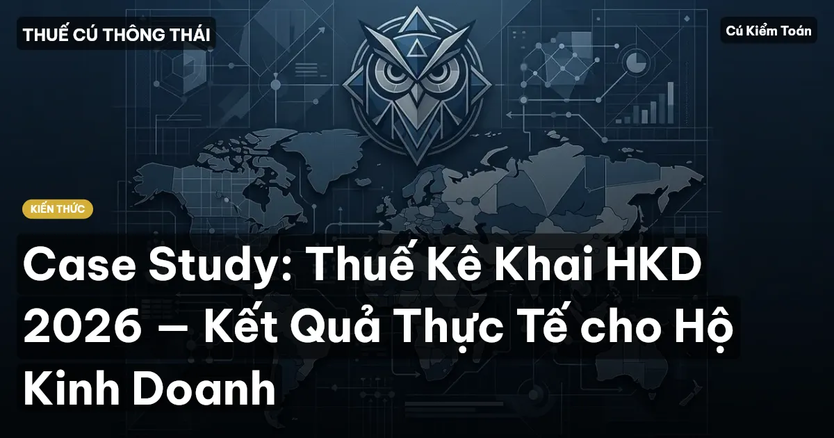 Case Study: Thuế Kê Khai HKD 2026 — Kết Quả Thực Tế cho Hộ Kinh Doanh