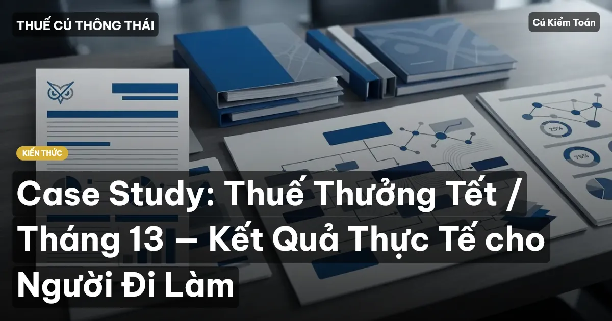 Case Study: Thuế Thưởng Tết / Tháng 13 — Kết Quả Thực Tế cho Người Đi Làm