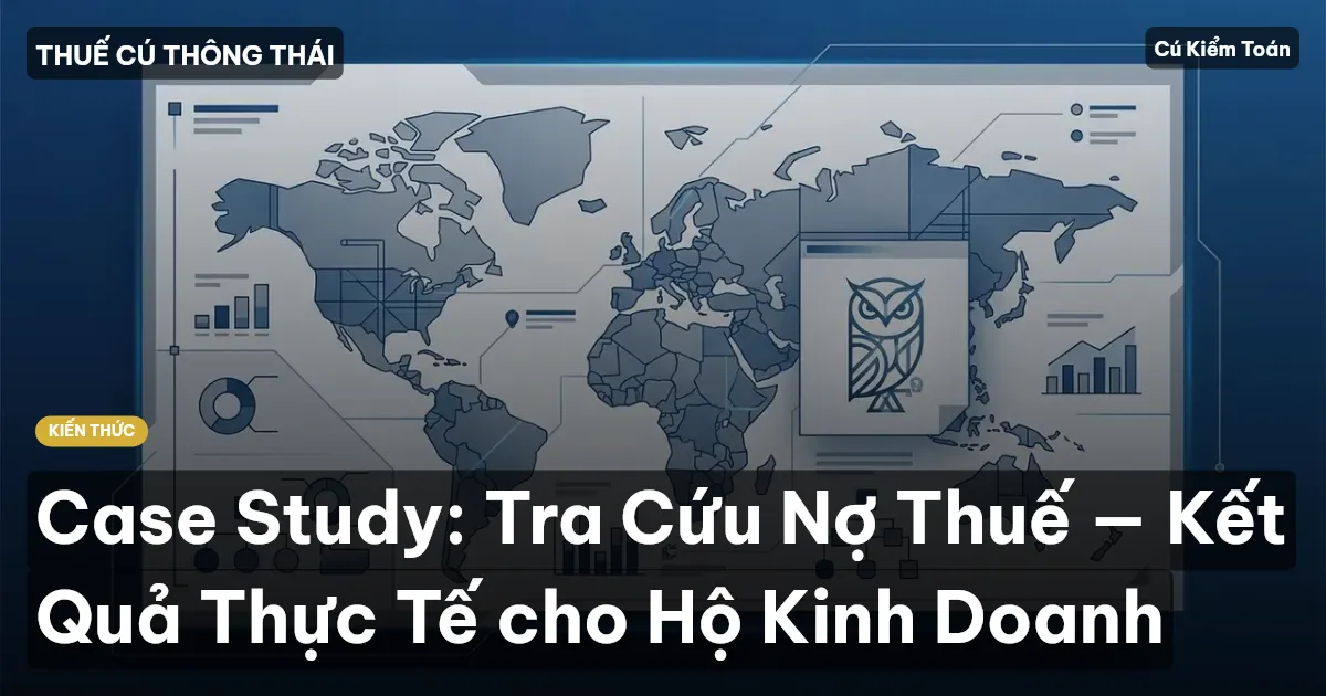 Case Study: Tra Cứu Nợ Thuế — Kết Quả Thực Tế cho Hộ Kinh Doanh