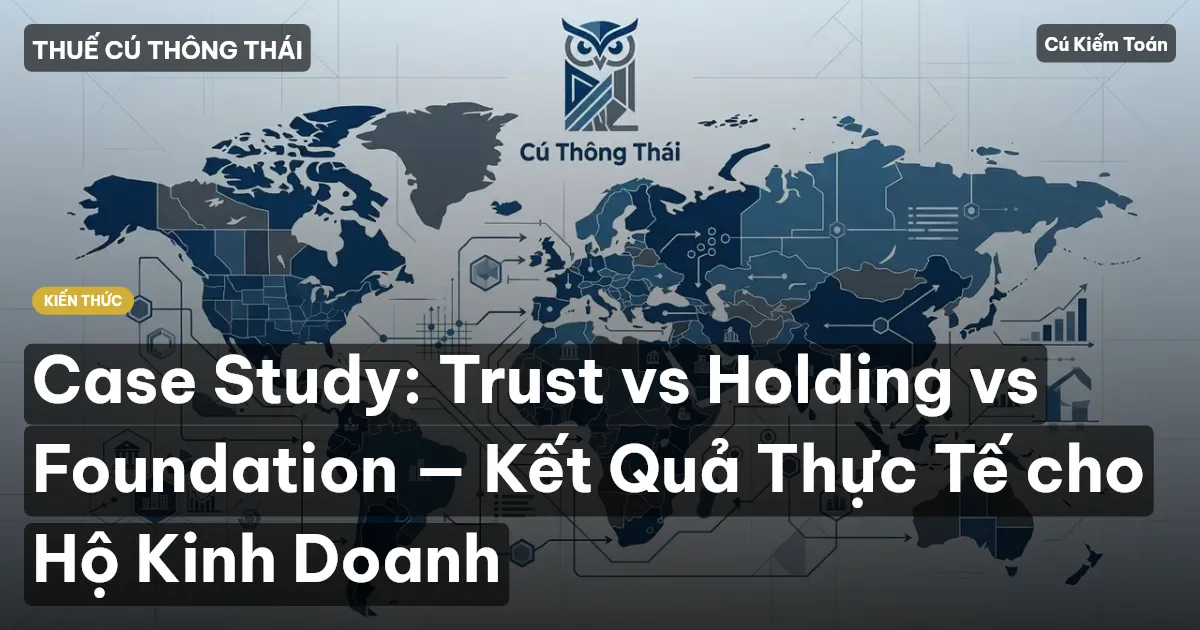 Case Study: Trust vs Holding vs Foundation — Kết Quả Thực Tế cho Hộ Kinh Doanh