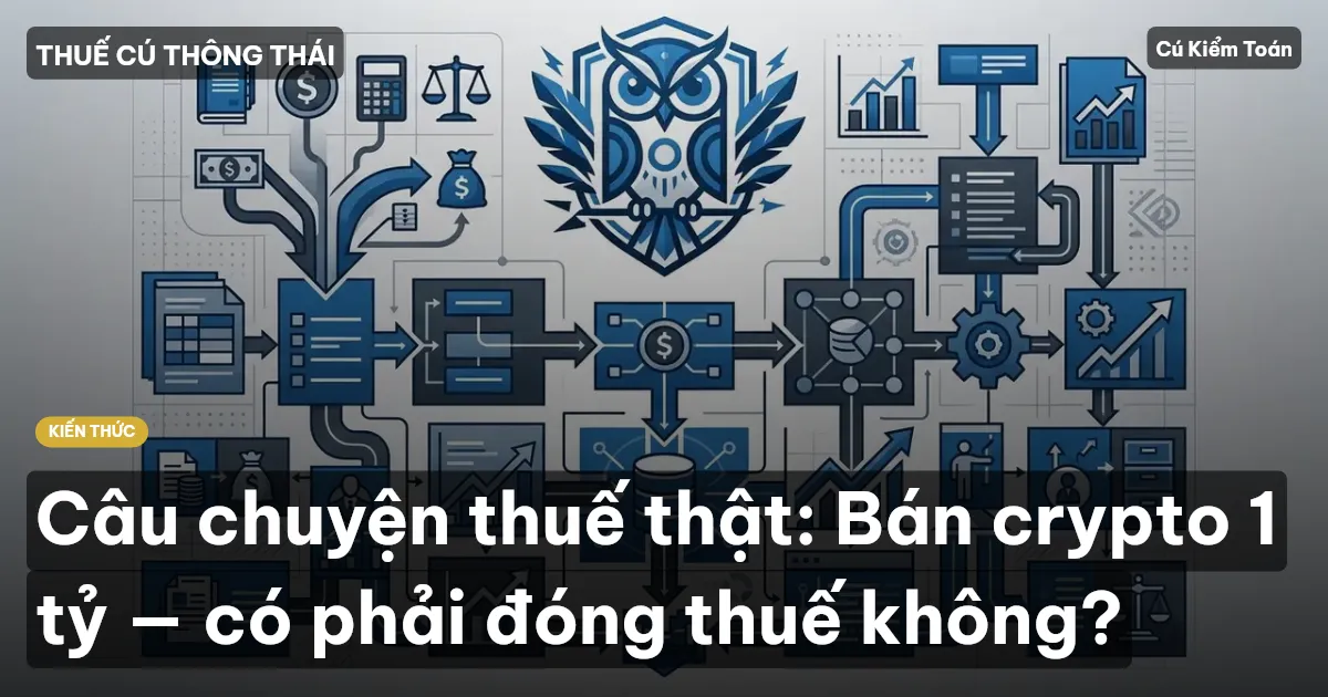 Câu chuyện thuế thật: Bán crypto 1 tỷ — có phải đóng thuế không?