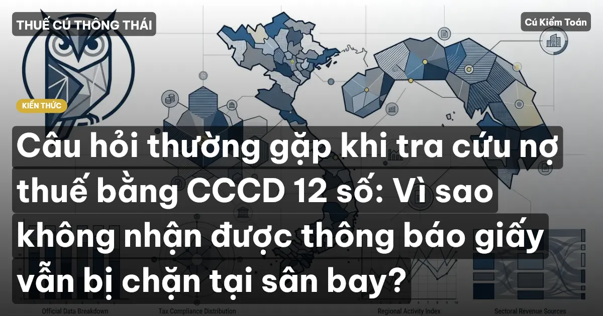 Câu hỏi thường gặp khi tra cứu nợ thuế bằng CCCD 12 số: Vì sao không nhận được thông báo giấy vẫn bị chặn tại sân bay?