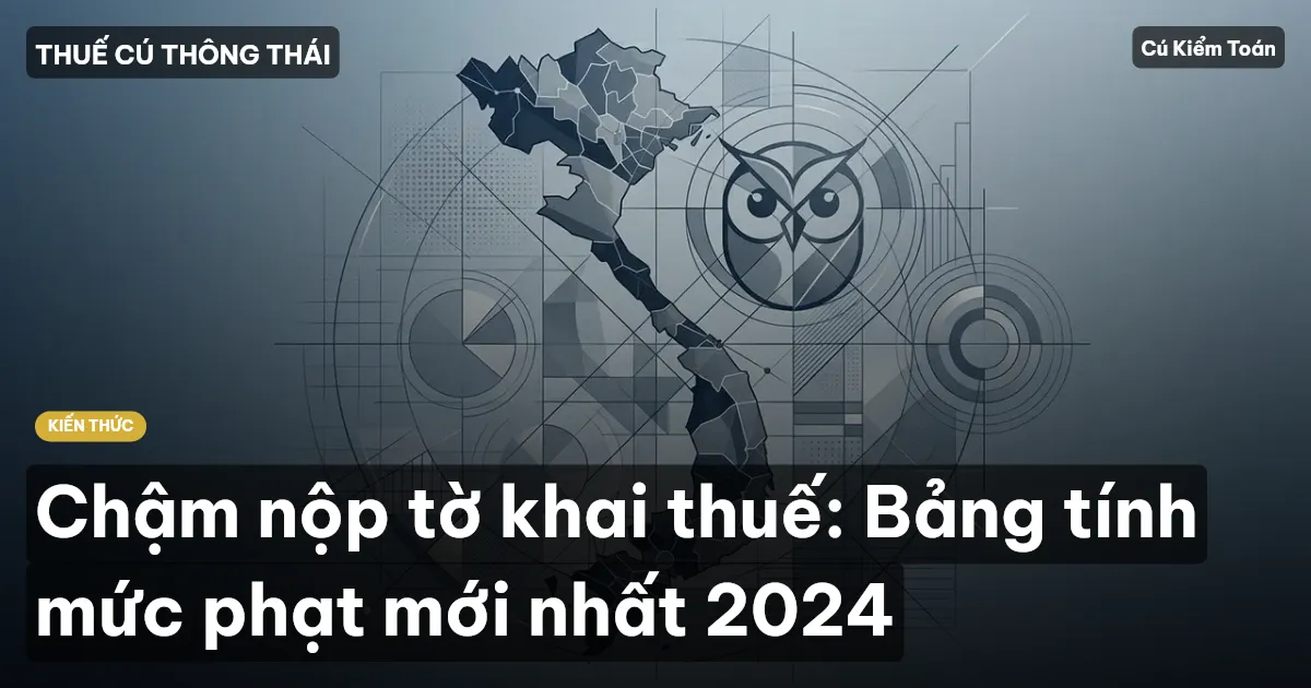 Chậm nộp tờ khai thuế: Bảng tính mức phạt mới nhất 2024