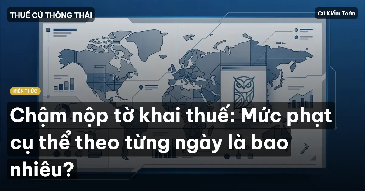 Chậm nộp tờ khai thuế: Mức phạt cụ thể theo từng ngày là bao nhiêu?