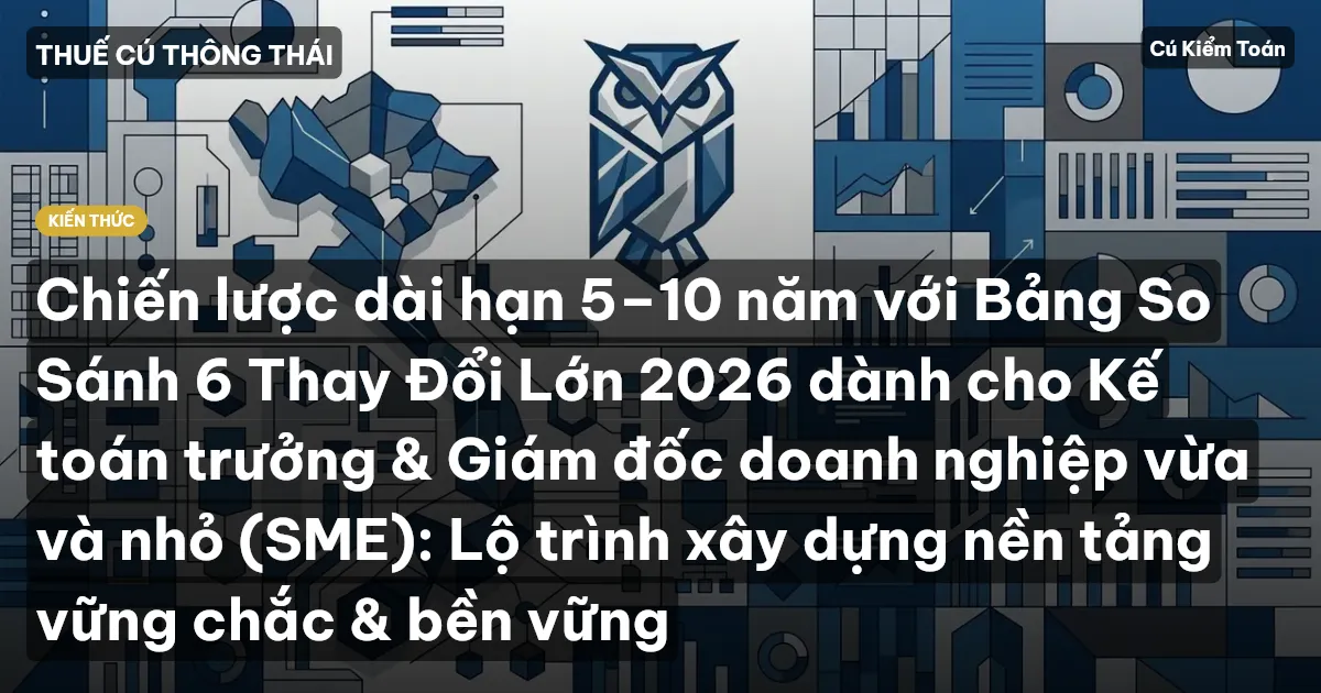 Chiến lược dài hạn 5–10 năm với Bảng So Sánh 6 Thay Đổi Lớn 2026 dành cho Kế toán trưởng & Giám đốc doanh nghiệp vừa và nhỏ (SME): Lộ trình xây dựng nền tảng vững chắc & bền vững