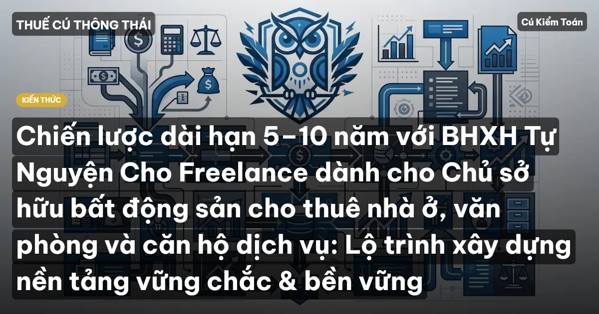 Chiến lược dài hạn 5–10 năm với BHXH Tự Nguyện Cho Freelance dành cho Chủ sở hữu bất động sản cho thuê nhà ở, văn phòng và căn hộ dịch vụ: Lộ trình xây dựng nền tảng vững chắc & bền vững