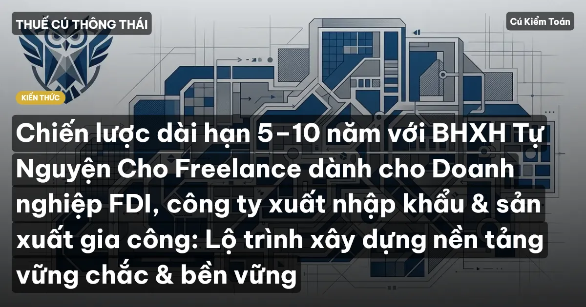 Chiến lược dài hạn 5–10 năm với BHXH Tự Nguyện Cho Freelance dành cho Doanh nghiệp FDI, công ty xuất nhập khẩu & sản xuất gia công: Lộ trình xây dựng nền tảng vững chắc & bền vững