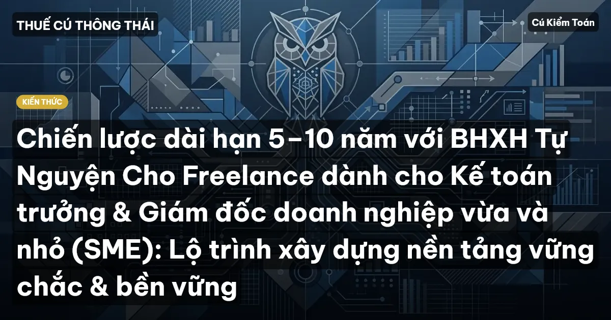 Chiến lược dài hạn 5–10 năm với BHXH Tự Nguyện Cho Freelance dành cho Kế toán trưởng & Giám đốc doanh nghiệp vừa và nhỏ (SME): Lộ trình xây dựng nền tảng vững chắc & bền vững