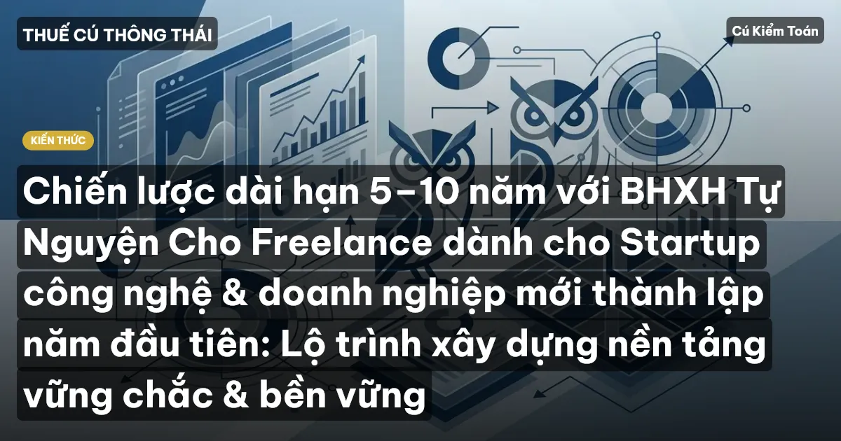 Chiến lược dài hạn 5–10 năm với BHXH Tự Nguyện Cho Freelance dành cho Startup công nghệ & doanh nghiệp mới thành lập năm đầu tiên: Lộ trình xây dựng nền tảng vững chắc & bền vững