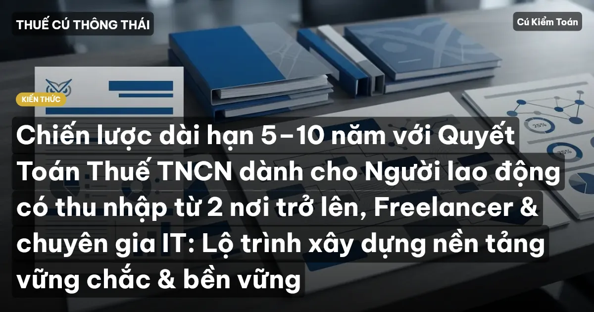 Chiến lược dài hạn 5–10 năm với Quyết Toán Thuế TNCN dành cho Người lao động có thu nhập từ 2 nơi trở lên, Freelancer & chuyên gia IT: Lộ trình xây dựng nền tảng vững chắc & bền vững