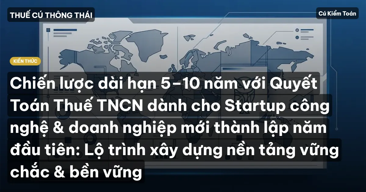 Chiến lược dài hạn 5–10 năm với Quyết Toán Thuế TNCN dành cho Startup công nghệ & doanh nghiệp mới thành lập năm đầu tiên: Lộ trình xây dựng nền tảng vững chắc & bền vững