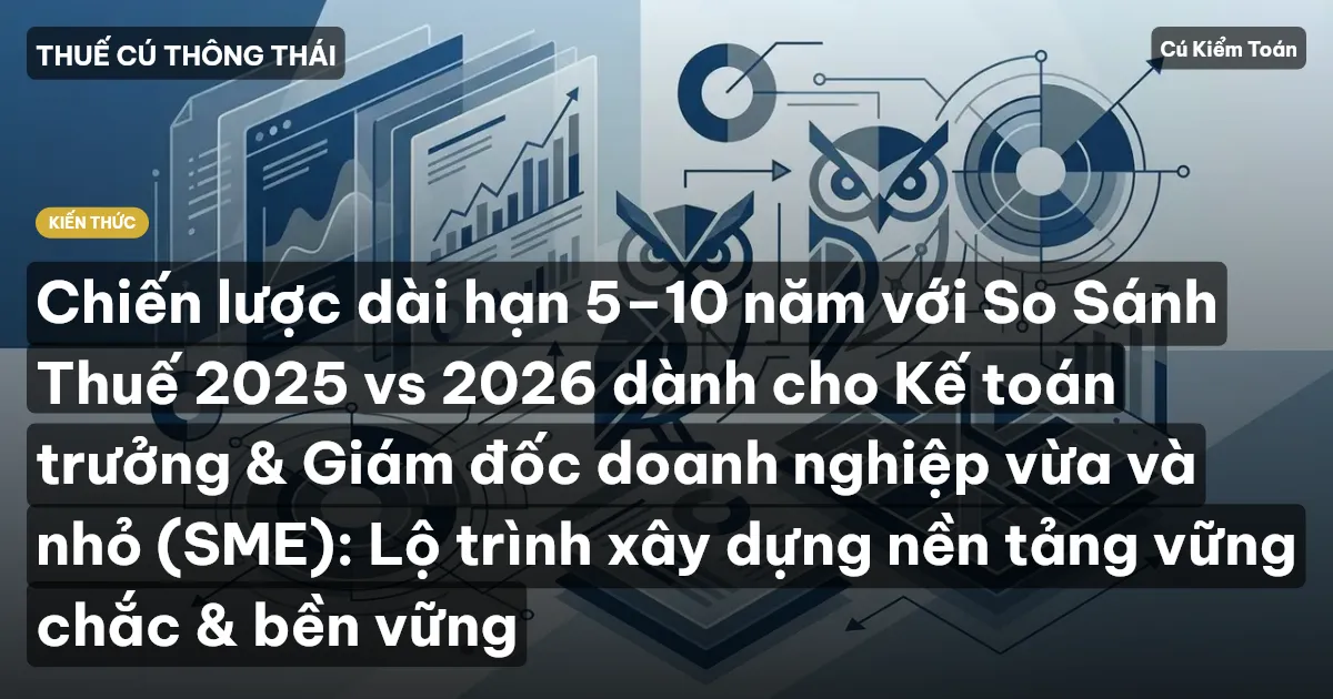 Chiến lược dài hạn 5–10 năm với So Sánh Thuế 2025 vs 2026 dành cho Kế toán trưởng & Giám đốc doanh nghiệp vừa và nhỏ (SME): Lộ trình xây dựng nền tảng vững chắc & bền vững