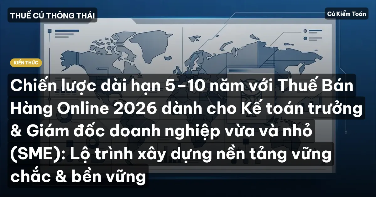 Chiến lược dài hạn 5–10 năm với Thuế Bán Hàng Online 2026 dành cho Kế toán trưởng & Giám đốc doanh nghiệp vừa và nhỏ (SME): Lộ trình xây dựng nền tảng vững chắc & bền vững