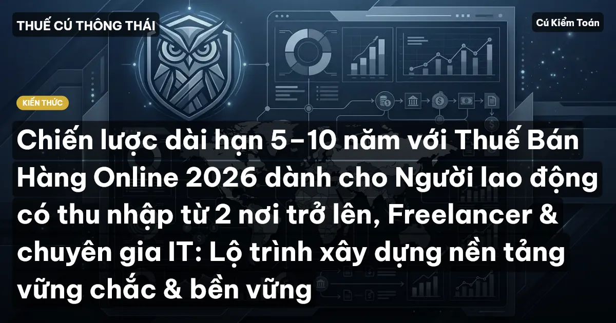 Chiến lược dài hạn 5–10 năm với Thuế Bán Hàng Online 2026 dành cho Người lao động có thu nhập từ 2 nơi trở lên, Freelancer & chuyên gia IT: Lộ trình xây dựng nền tảng vững chắc & bền vững