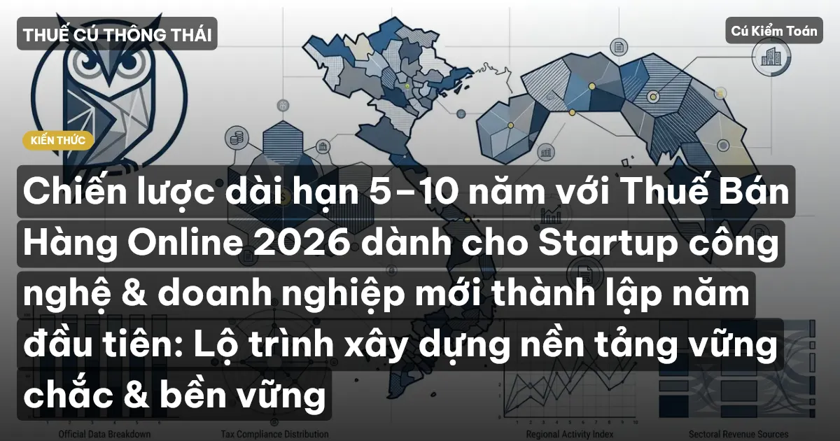 Chiến lược dài hạn 5–10 năm với Thuế Bán Hàng Online 2026 dành cho Startup công nghệ & doanh nghiệp mới thành lập năm đầu tiên: Lộ trình xây dựng nền tảng vững chắc & bền vững