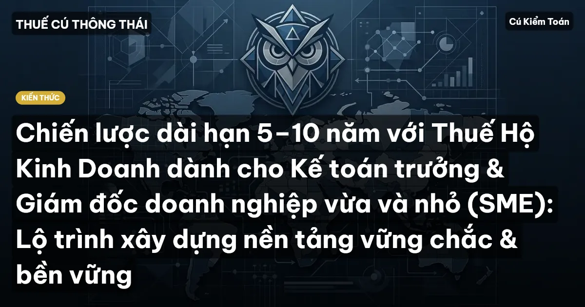 Chiến lược dài hạn 5–10 năm với Thuế Hộ Kinh Doanh dành cho Kế toán trưởng & Giám đốc doanh nghiệp vừa và nhỏ (SME): Lộ trình xây dựng nền tảng vững chắc & bền vững