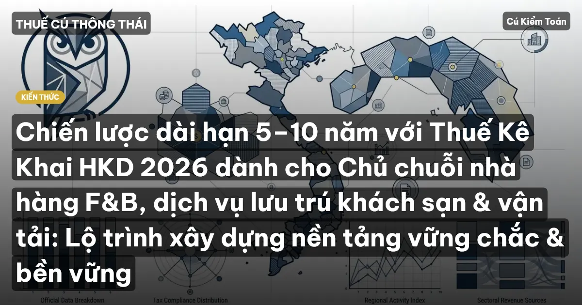 Chiến lược dài hạn 5–10 năm với Thuế Kê Khai HKD 2026 dành cho Chủ chuỗi nhà hàng F&B, dịch vụ lưu trú khách sạn & vận tải: Lộ trình xây dựng nền tảng vững chắc & bền vững
