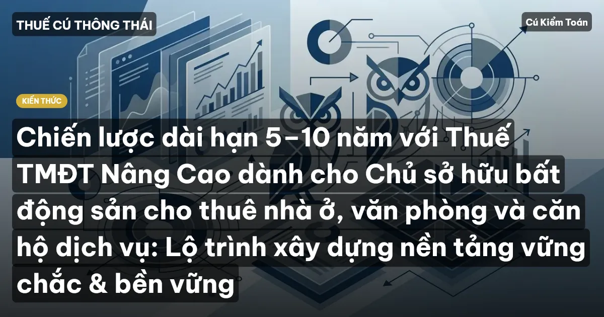 Chiến lược dài hạn 5–10 năm với Thuế TMĐT Nâng Cao dành cho Chủ sở hữu bất động sản cho thuê nhà ở, văn phòng và căn hộ dịch vụ: Lộ trình xây dựng nền tảng vững chắc & bền vững