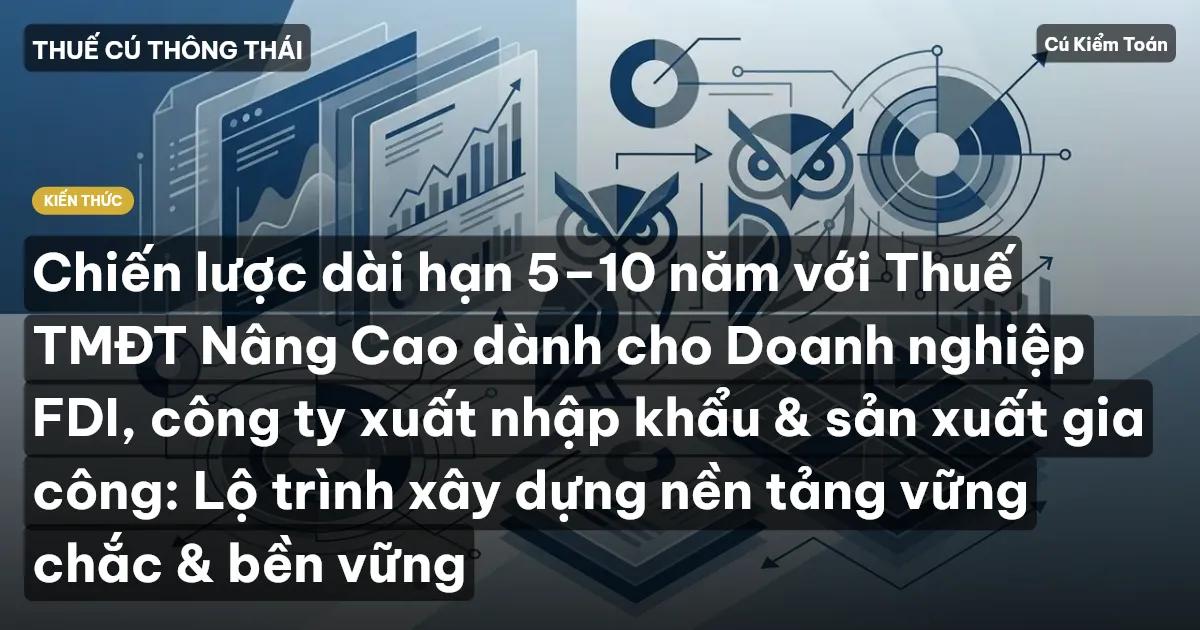 Chiến lược dài hạn 5–10 năm với Thuế TMĐT Nâng Cao dành cho Doanh nghiệp FDI, công ty xuất nhập khẩu & sản xuất gia công: Lộ trình xây dựng nền tảng vững chắc & bền vững