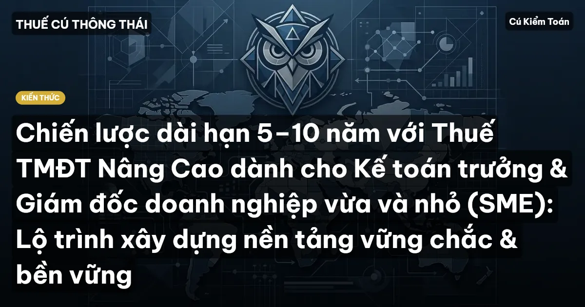Chiến lược dài hạn 5–10 năm với Thuế TMĐT Nâng Cao dành cho Kế toán trưởng & Giám đốc doanh nghiệp vừa và nhỏ (SME): Lộ trình xây dựng nền tảng vững chắc & bền vững