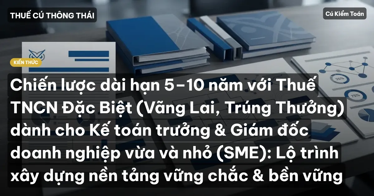 Chiến lược dài hạn 5–10 năm với Thuế TNCN Đặc Biệt (Vãng Lai, Trúng Thưởng) dành cho Kế toán trưởng & Giám đốc doanh nghiệp vừa và nhỏ (SME): Lộ trình xây dựng nền tảng vững chắc & bền vững